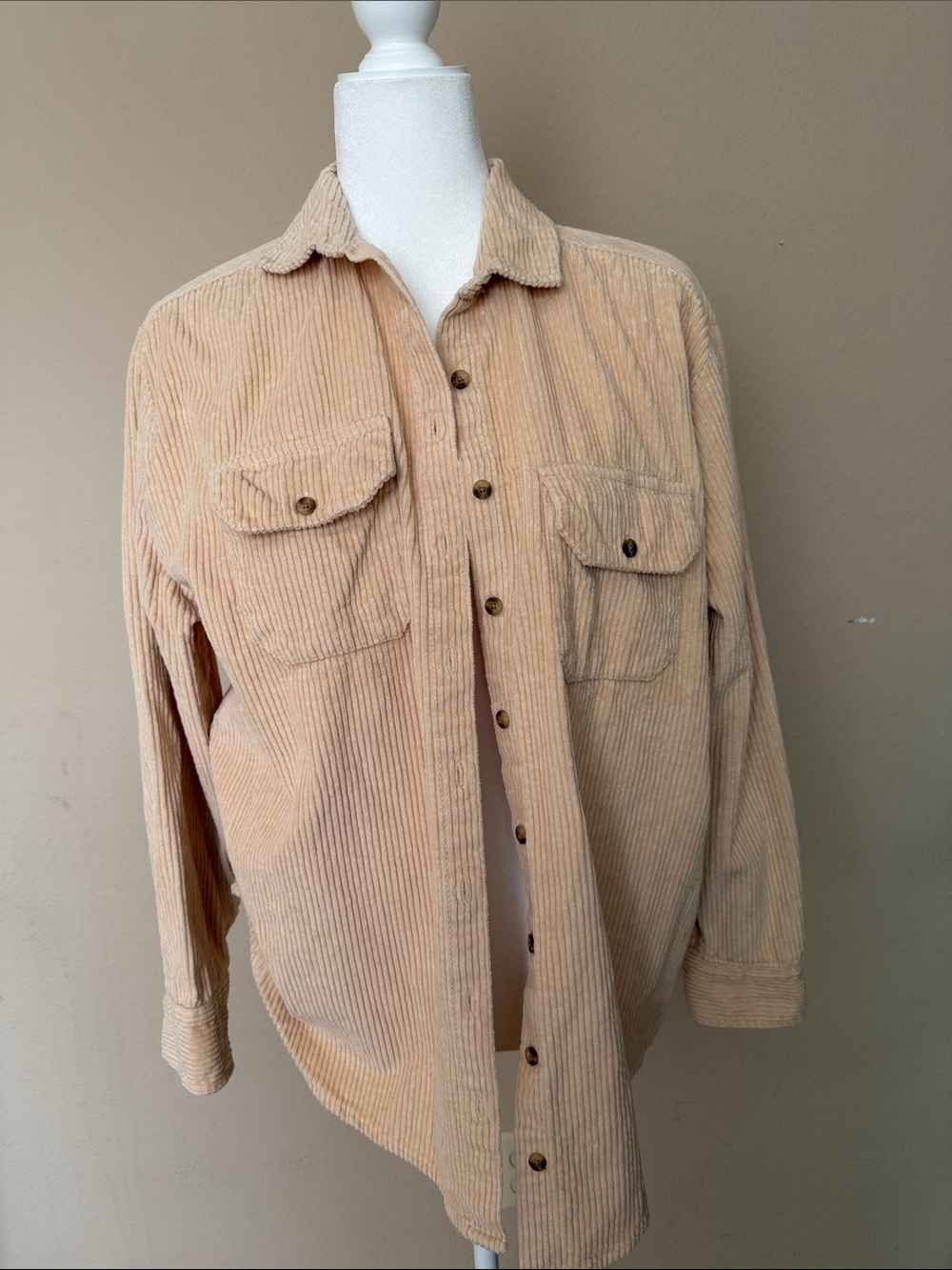 Billabong Women's Corduroy Shirt Jacket - Light Beige